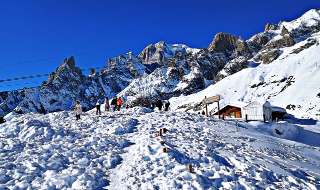 Spaziergang auf dem Monte Bianco 