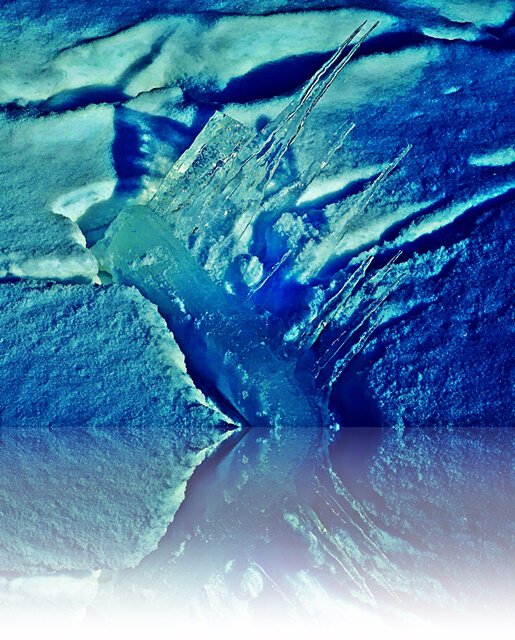 Eiszapfen im Schnee