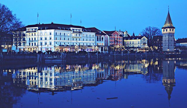 Der Hafen von Lindau (Insel)