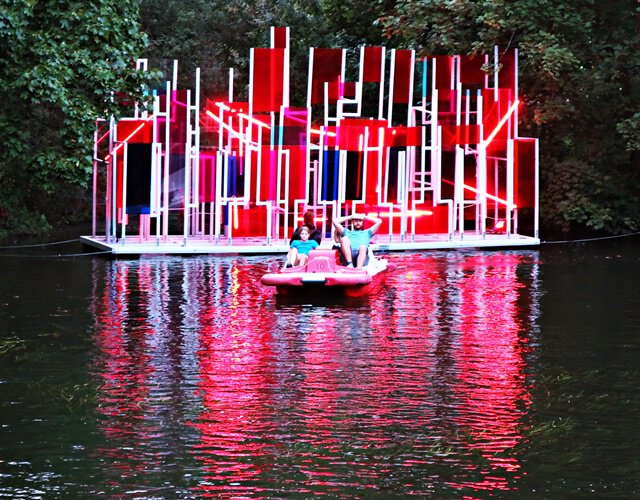 Rotlicht Jan Philip Scheibe Hennebergbrücke