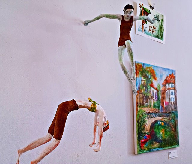 Plastiken und Aquarelle