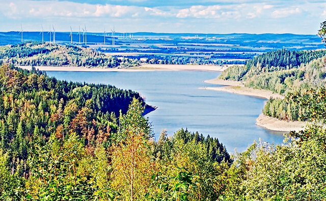Der Stausee führt derzeit recht wenig Wasser