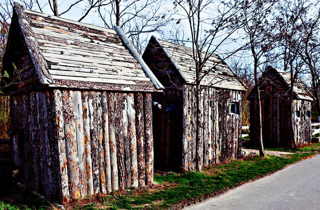 Klohäuschen am Geiseltalsee