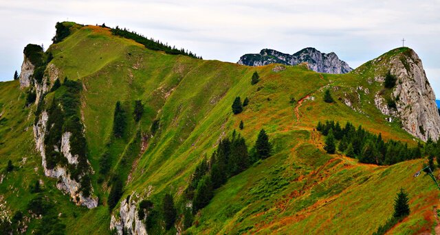 Bergstation Brauneck über die Achselköpfe zur Benediktenwand mit herrlicher Aussicht