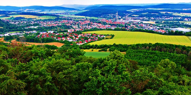 Blick vom Himmelbergturm