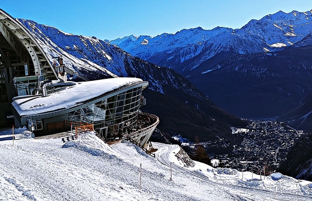 Auf der Mittelstation des Skyway Monte Bianco