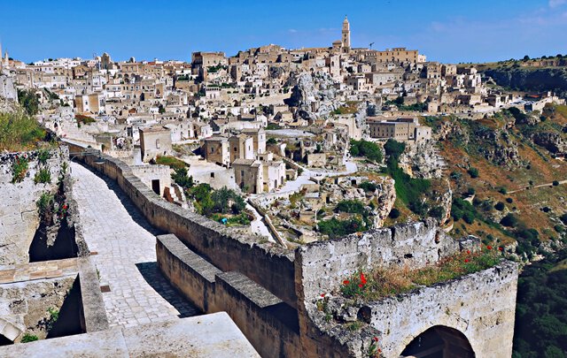 Atemberaubender Blick auf die Altstadt von Matera