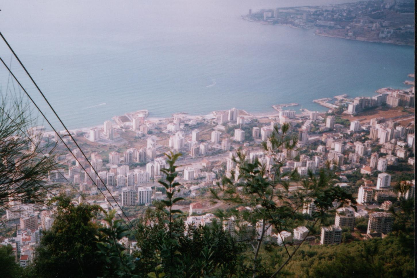 Blick von Harisa auf Beirut