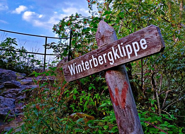 Rückweg über die Winterbergklippe