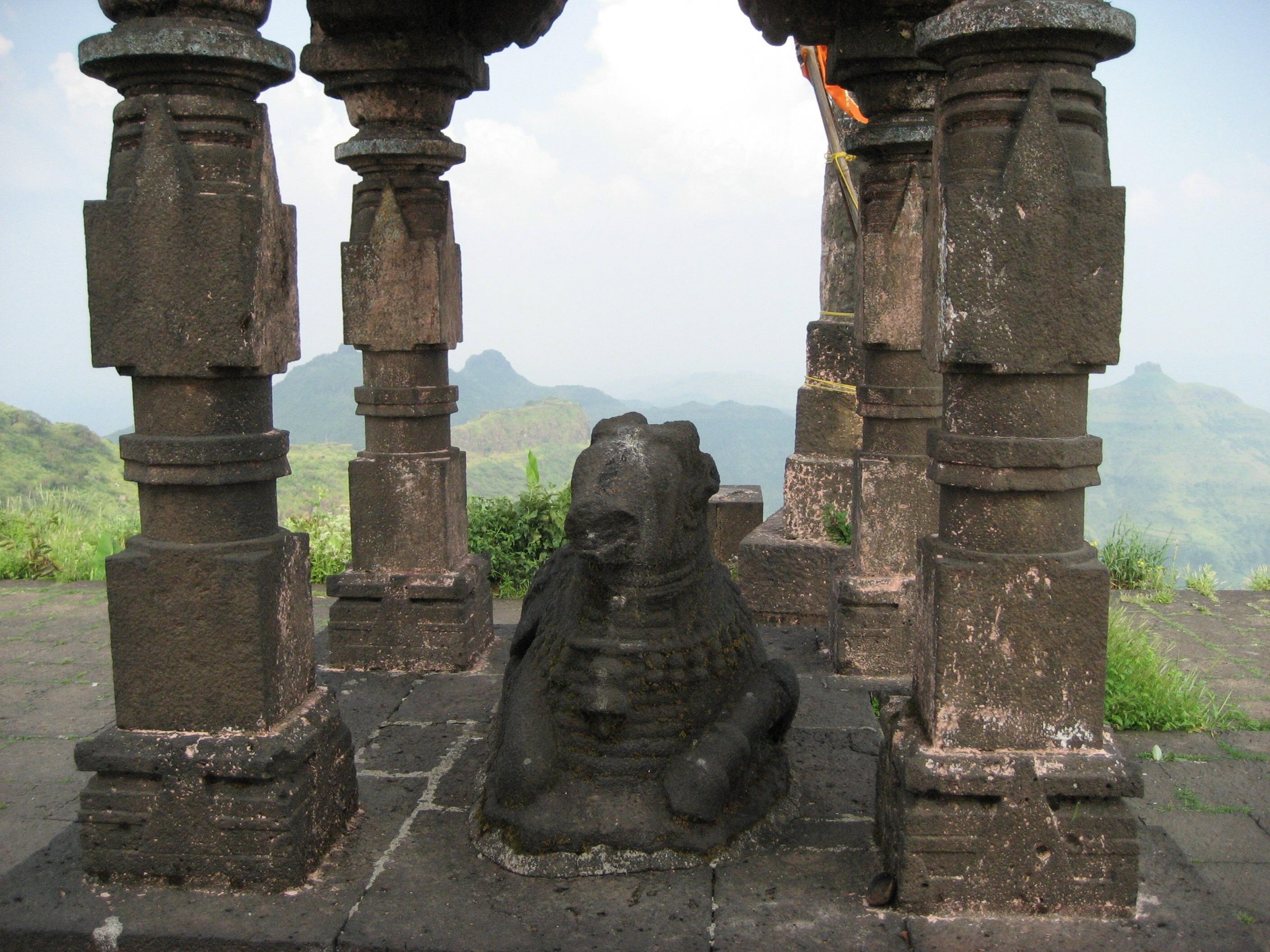 Statue on Top of Purandar Fort